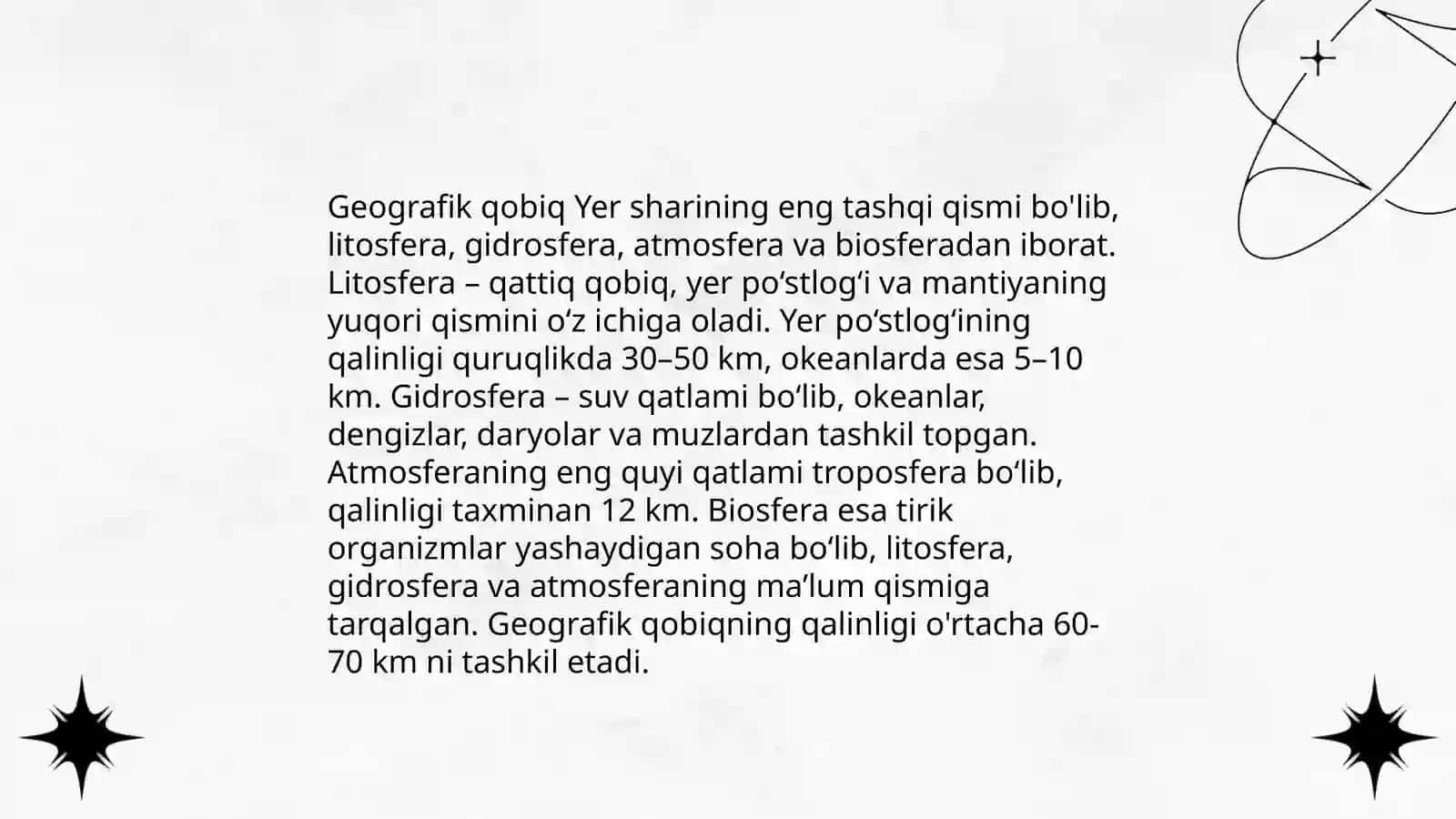Geografik qobiqning ta'rifi va mohiyati 4