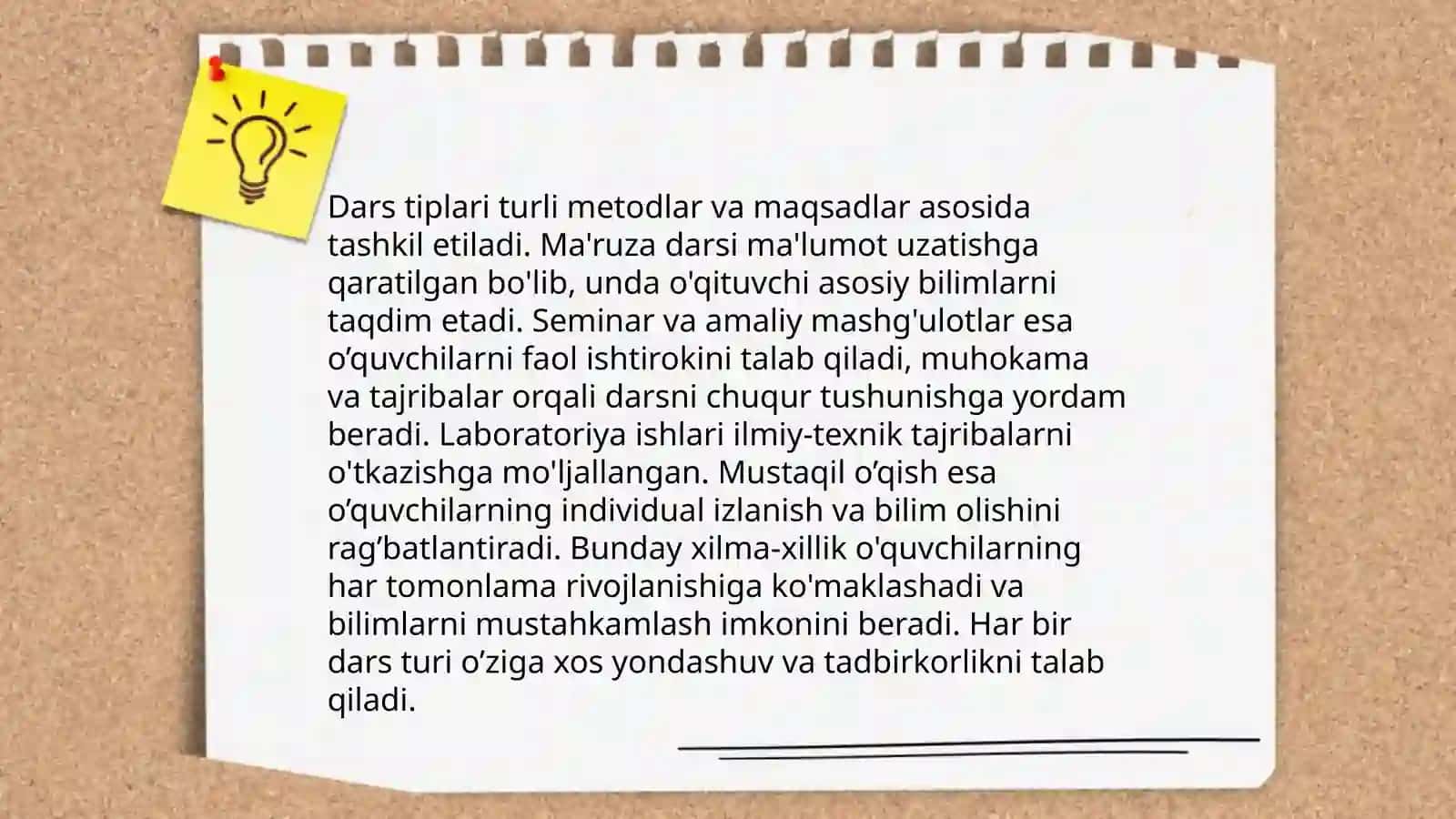 Zamonaviy dars tipologiyasi va unga qo'yiladigan talablar 4