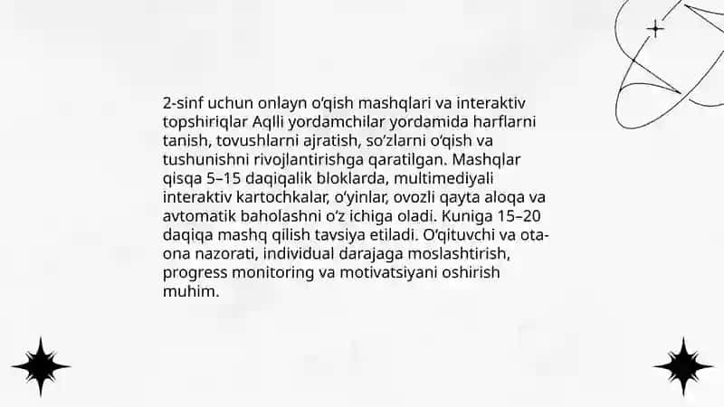 Aqlli yordamchilar 2 sinf o‘qish savodxonligi 4
