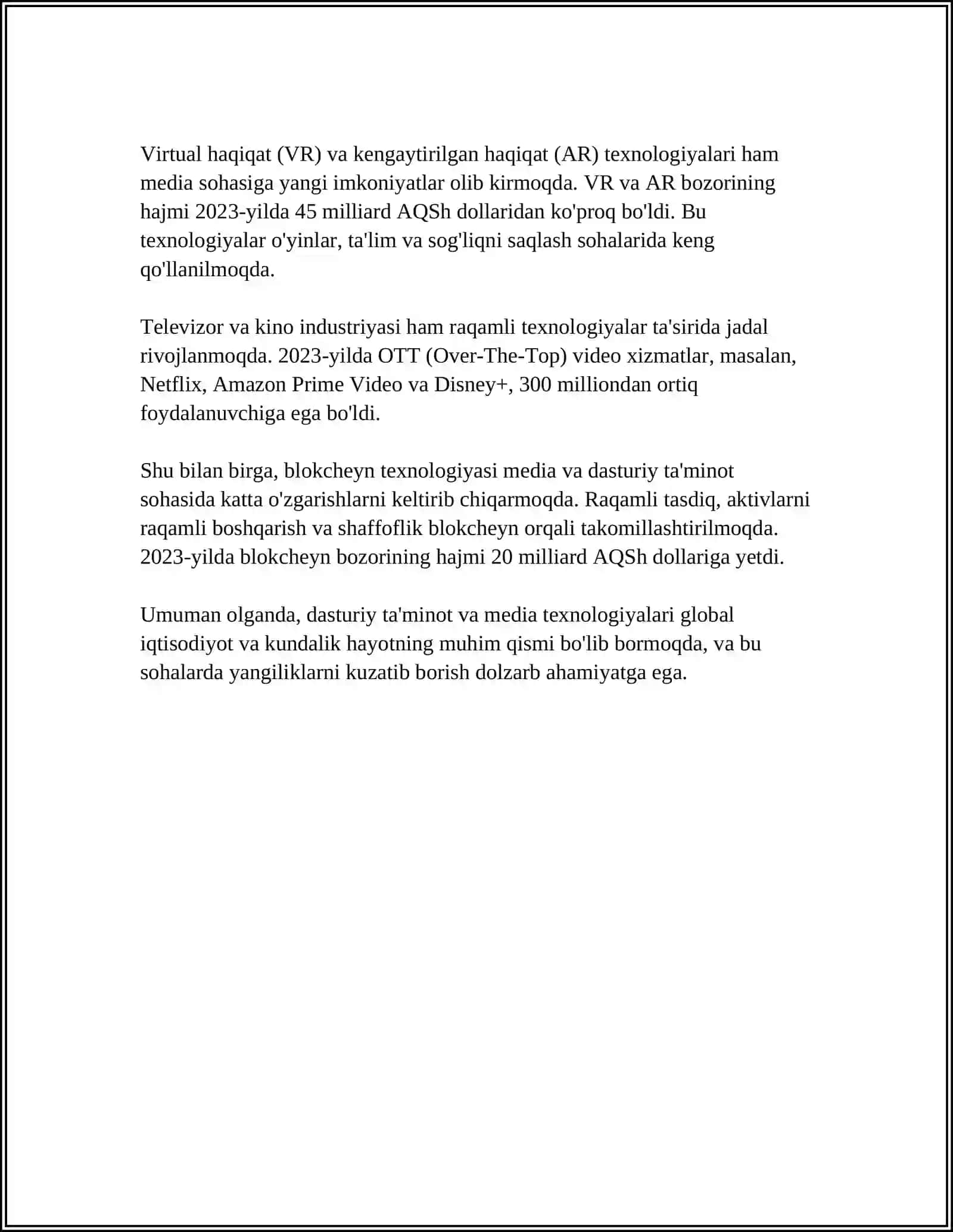 MEDIA TEXNOLOGIYALAR KUNDALIK HAYOTDA 4