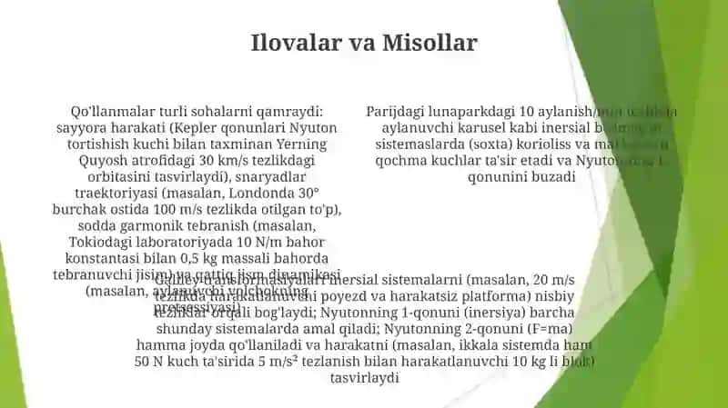 KlassikmexanikaGalileyNyutonqonunlariinversionvanoinersionhisobtizimlari 4