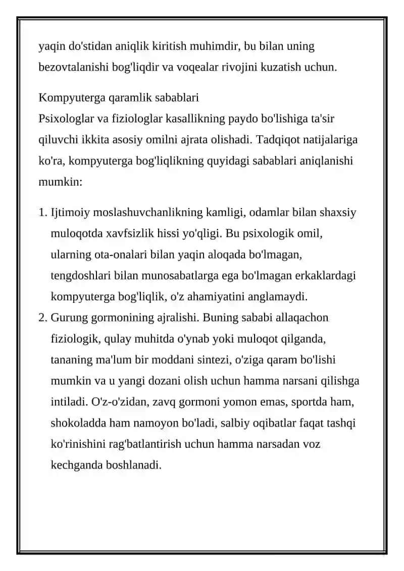 Kompyuterga qaramlik 4