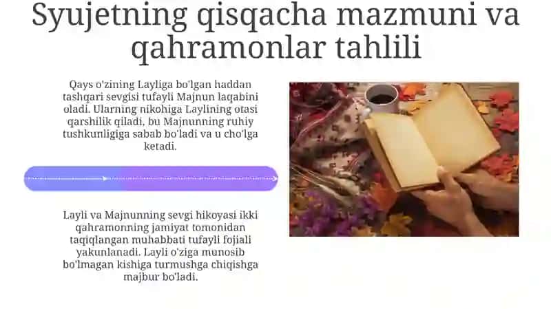 Layli va Majnun: Kitobiy dostonlar 4