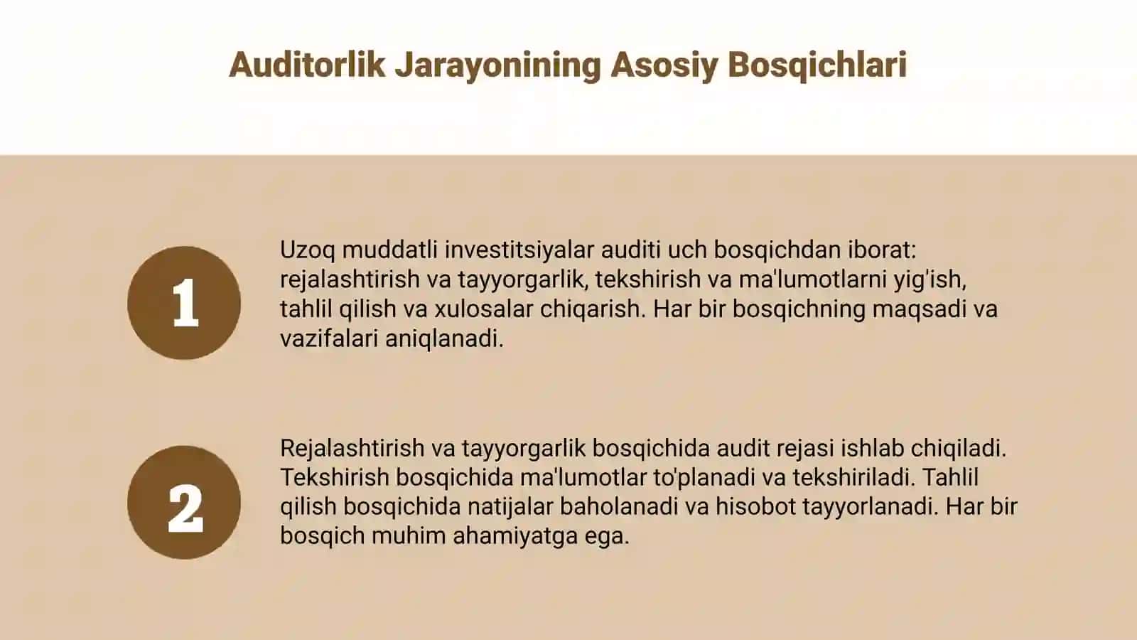 Uzoq muddatli investitsiyalar auditi 4