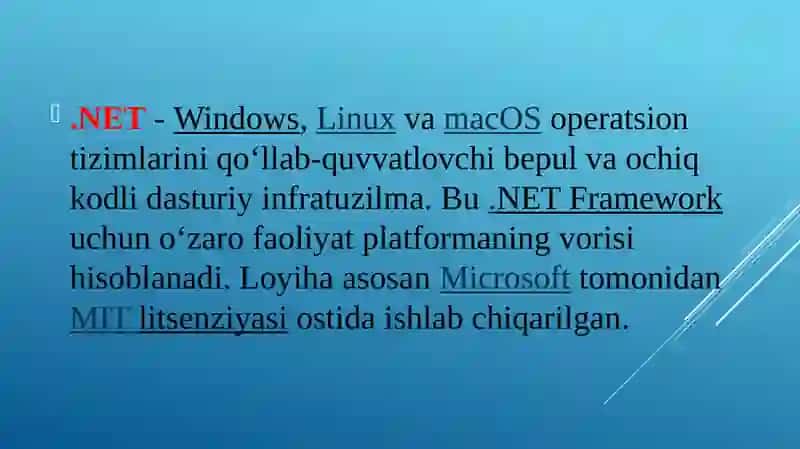C# va.Net Core platformasi 4