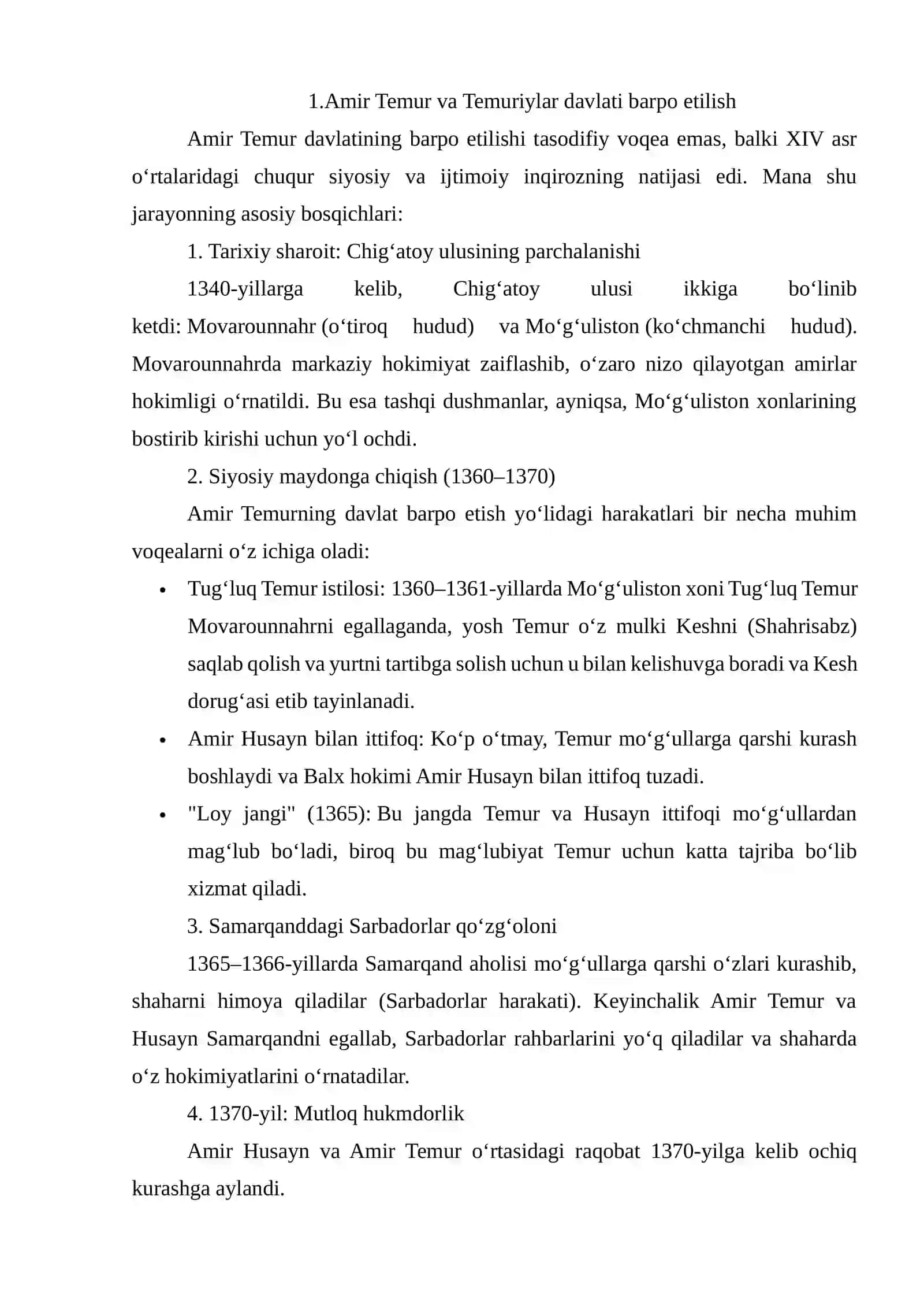 Amir Temur va Temuriylar davlati 4