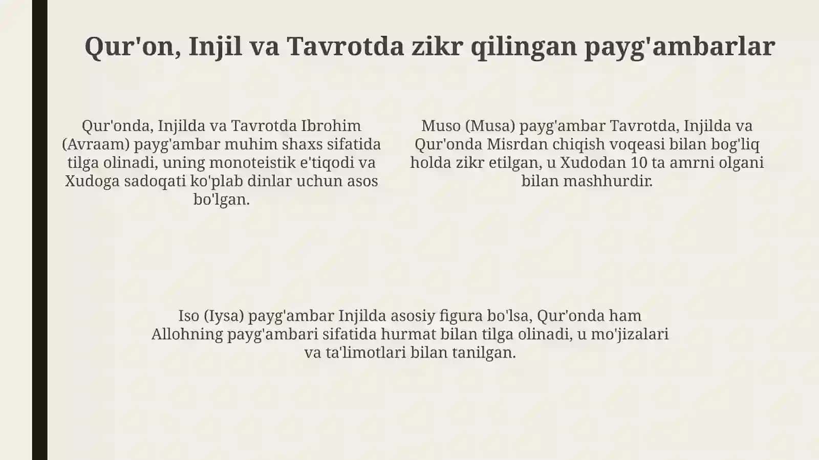 Paygʻambarlar qissasi 4
