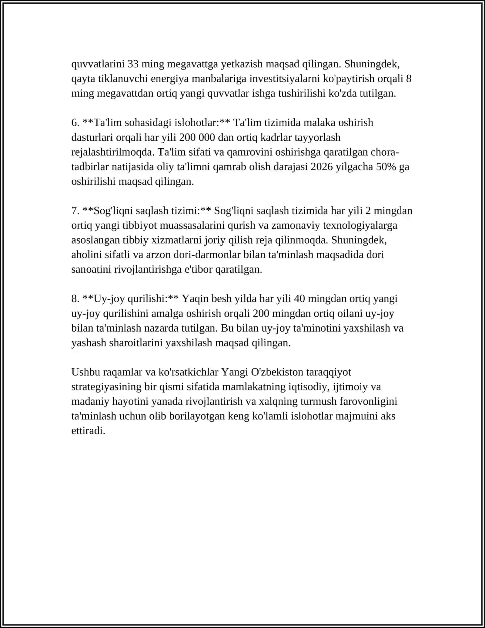 YANGI O'ZBEKISTON TARAQQIYOT STRATEGIYASI 4