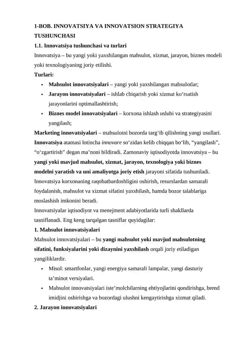 KORXONALARDA INNOVATSION STRATEGIYALARNI ISHLAB CHIQISH TAMOYILLARI 4