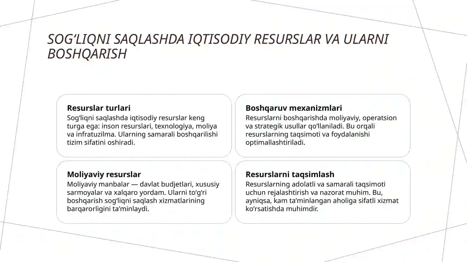 Sogʻliqni saqlashni iqtisodiyoti 4