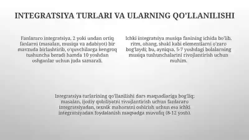 Integrallashgan mashg'ulotlarni tashkilotish metodikasi 4