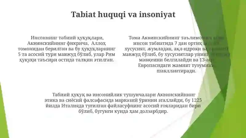 Foma Akvinskiyning ijtimoiy falsafiy qarashlari 4