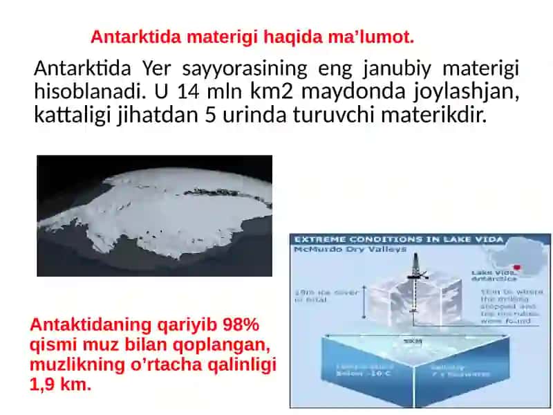 ANTARKTIDA MATERIGINING IQLIMI VA ORGANIK DUNYOSI 4