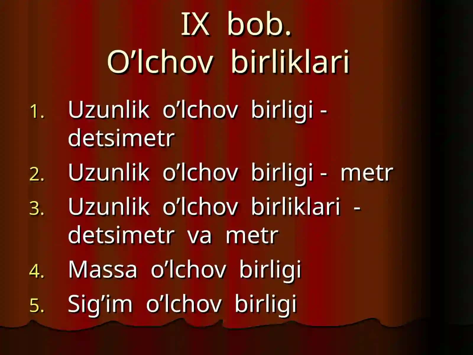 O'lchov birliklari 4