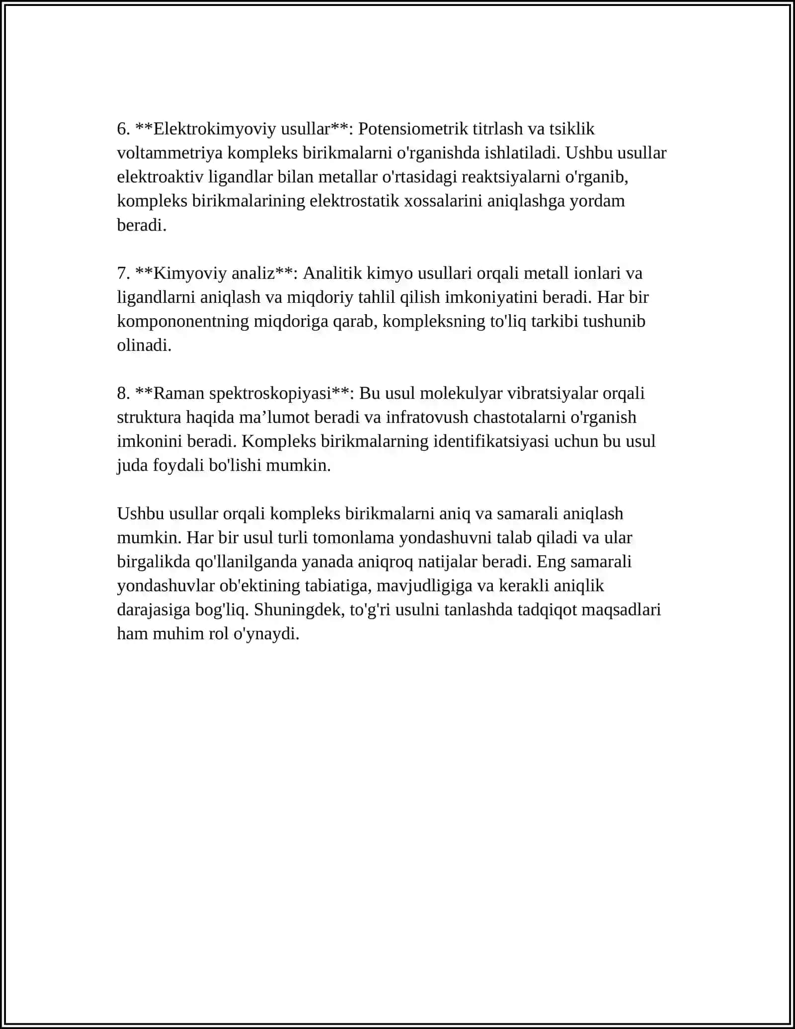 KOMPLEKS BIRIKMALAR- BIOLOGIK FAOL MODDALAR 4