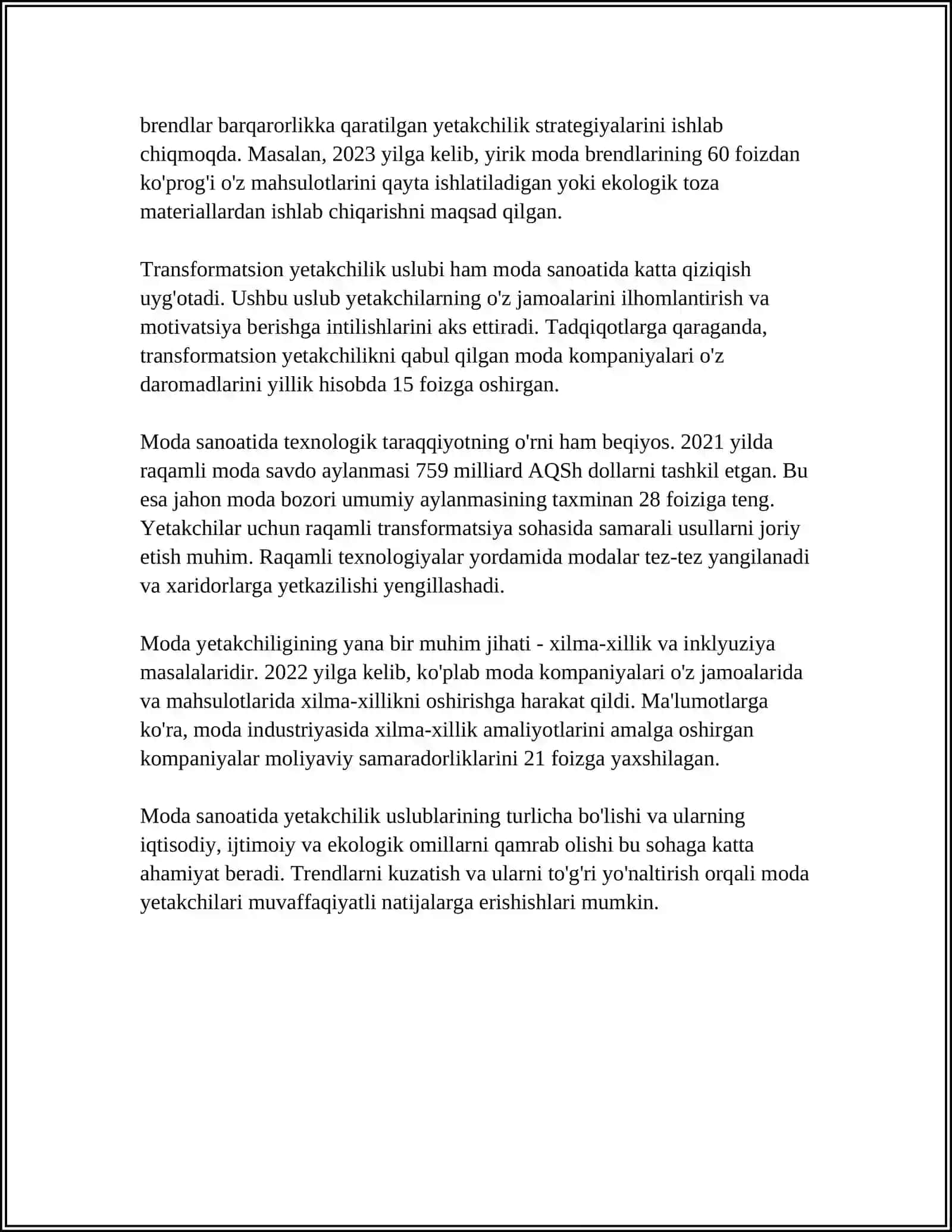 MODA MENEJMENTIDA YETAKCHILIK VA JAMOA BOSHQARUVI 4