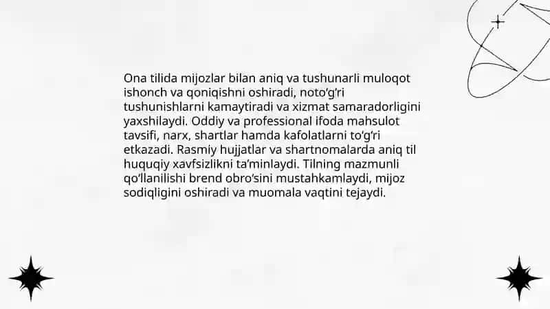 O’zbek tilini mening sohamda to’g’ri qo’llashning ahamiyati 4
