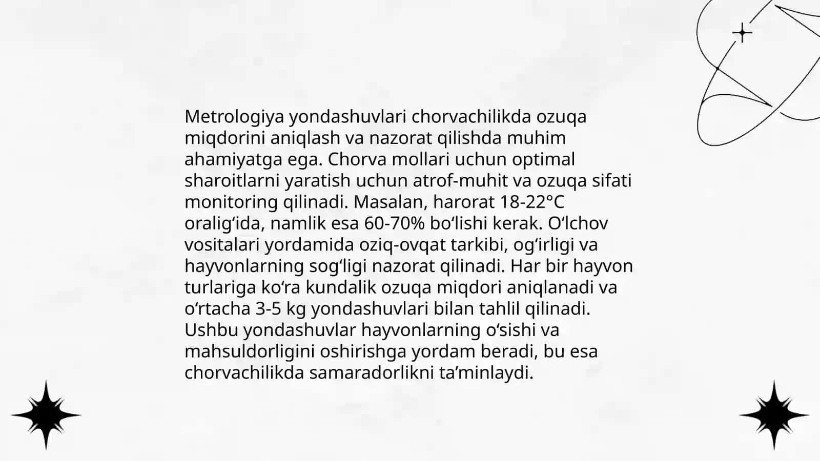 Chorvachilik mahsulotlarini standartlashtirish va metrologiya va sentifikatlash 4