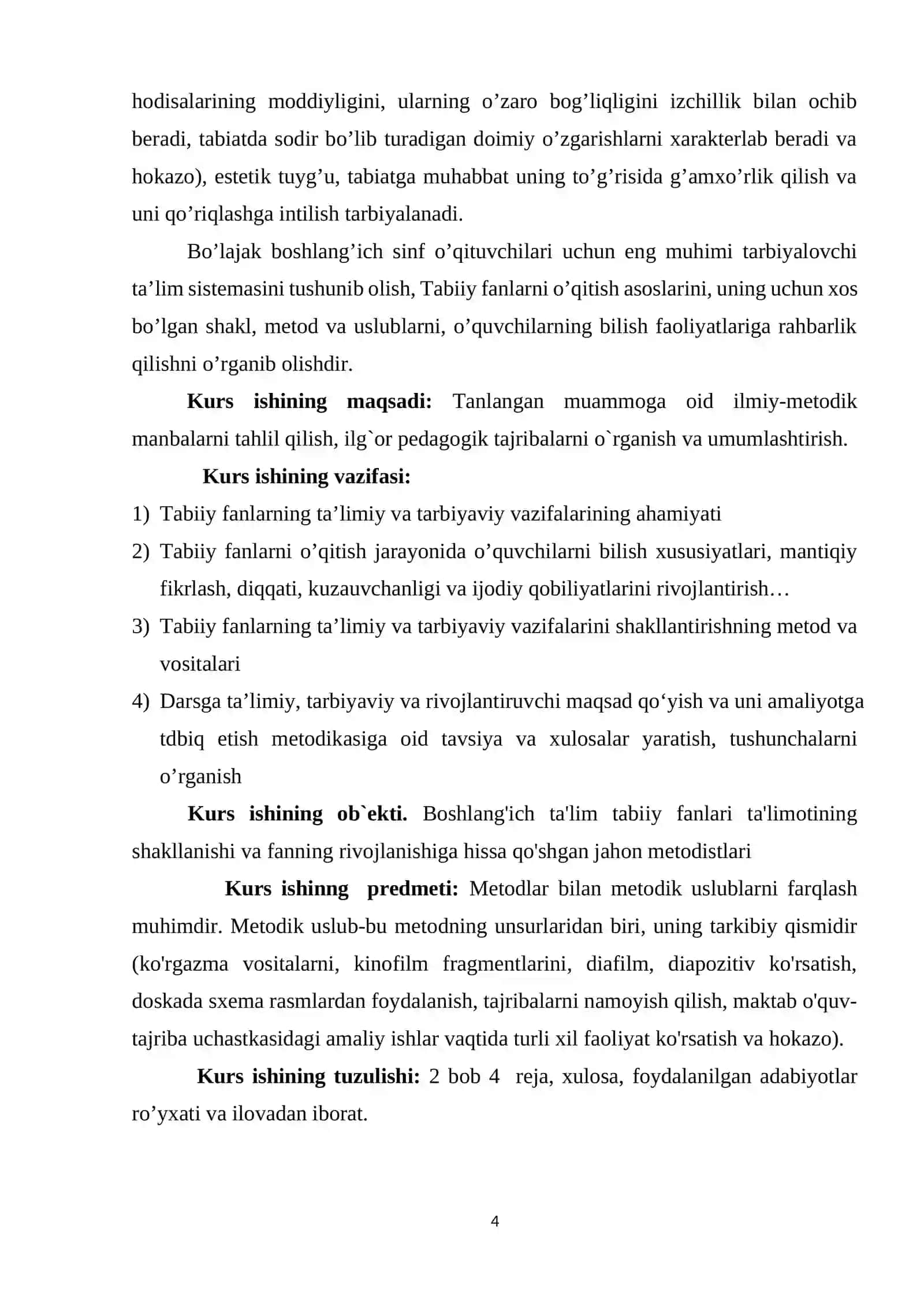 Boshlang'ich sinflarda tabiiy fanlarni o'qitish metodikasi vazifalarining nazariy asoslari 4