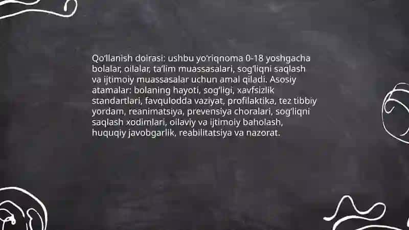 Bolalar hayoti va sogʻligʻini muhofaza qilish yoʻriqnomasi 4