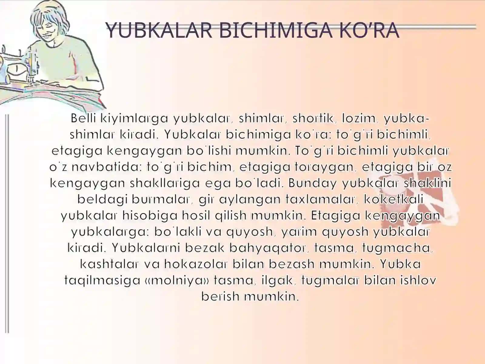 Yubkalarni texnik modellashtirish 4
