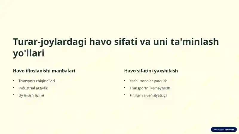 Zamonaviy turar-joylar va shaharlardagi yashash mavzelariga bo'lgan gigiyenik talablar 4