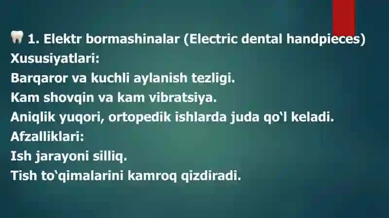 Zamonaviy Stomatologik Uskunalar 4