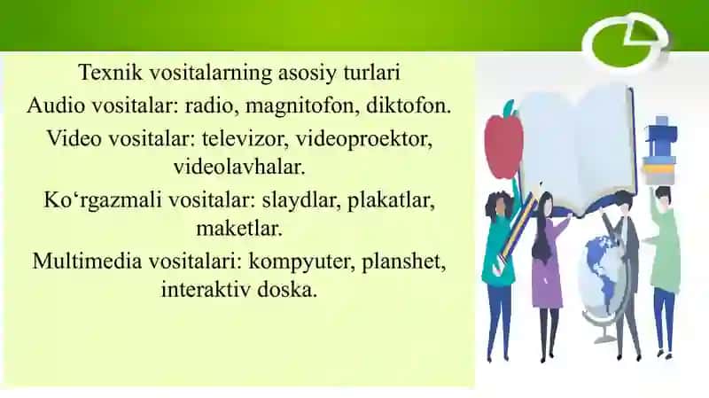 O‘qitish texnik vositalarining asosiy turlari va ularning xarakteristikasi 4