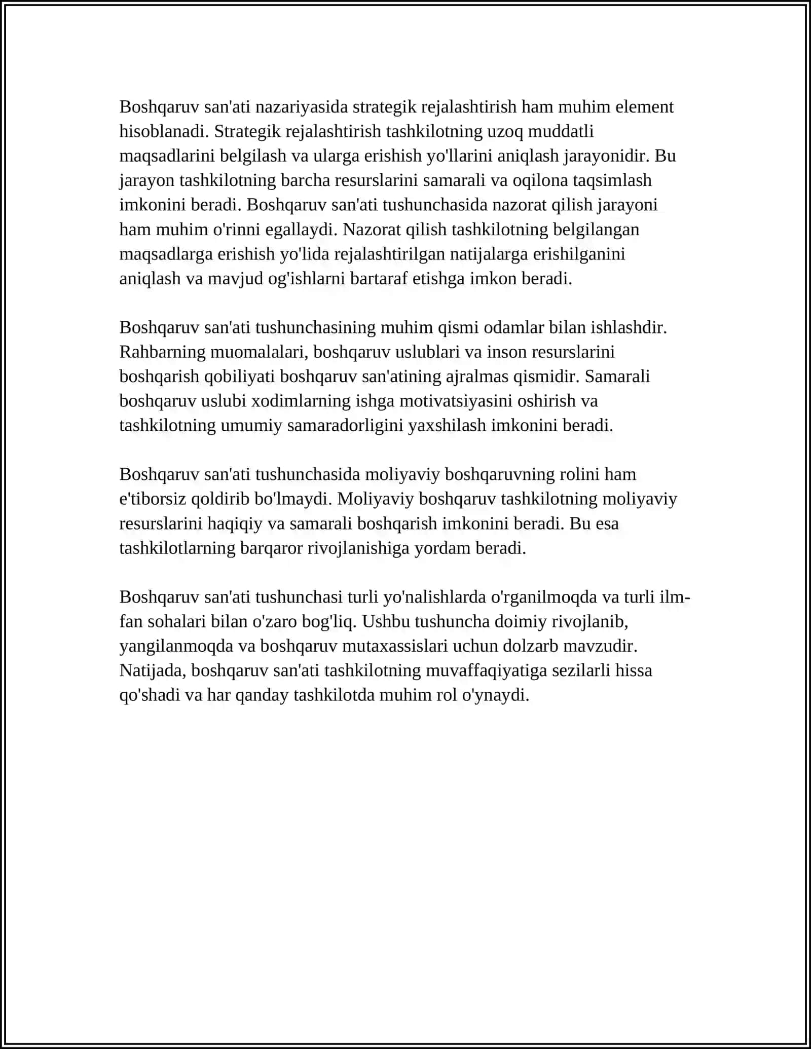 BOSHQARUV SAN'ATI FANNING PREDMETI VA IZLANISH USLUBLARI 4