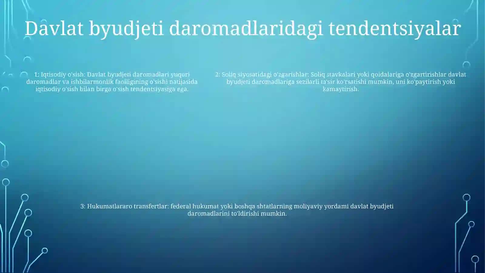 Davlat Budjeti Daromadlari, Ularning O'Sish Yo'Llari 4