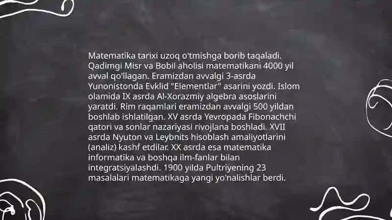 Matematika asoslari 4