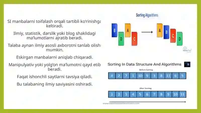 Sun'iy intellekt talabalarga axborot manbalarini topish va tekshirishda yordam berishi 4