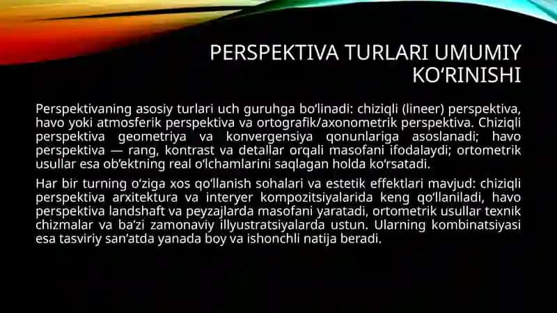 Perspektiva turlari 4