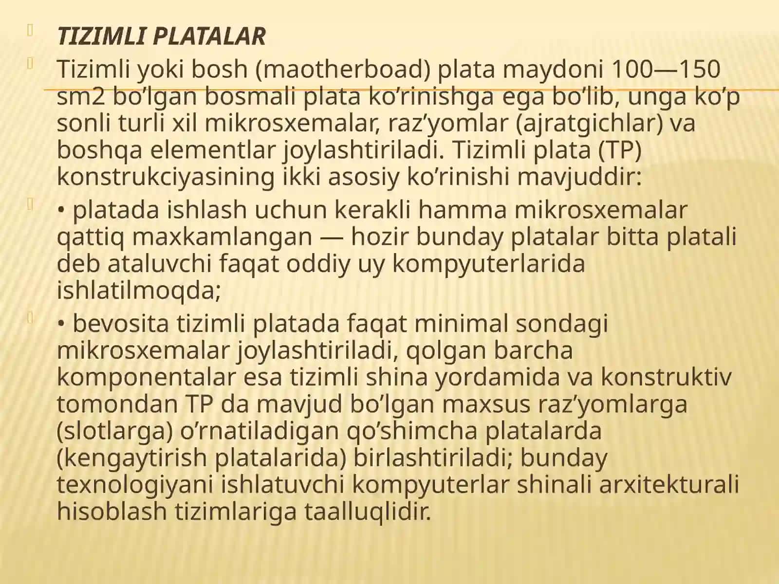Kompyuterning asosiy va qo'shimcha qurilmalari 4