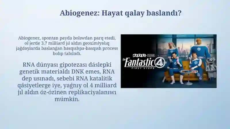 Hayattıń Payda Bolıwı Haqqında 4