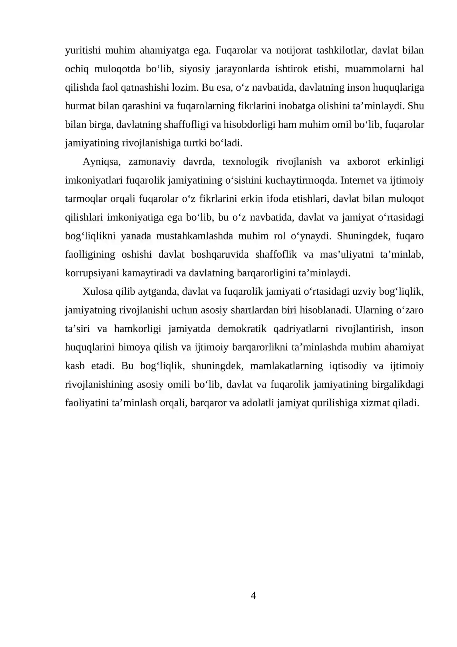 "Kuchli davlatdan- kuchli fuqarolik jamiyat sari” konsepsiyasi" 4