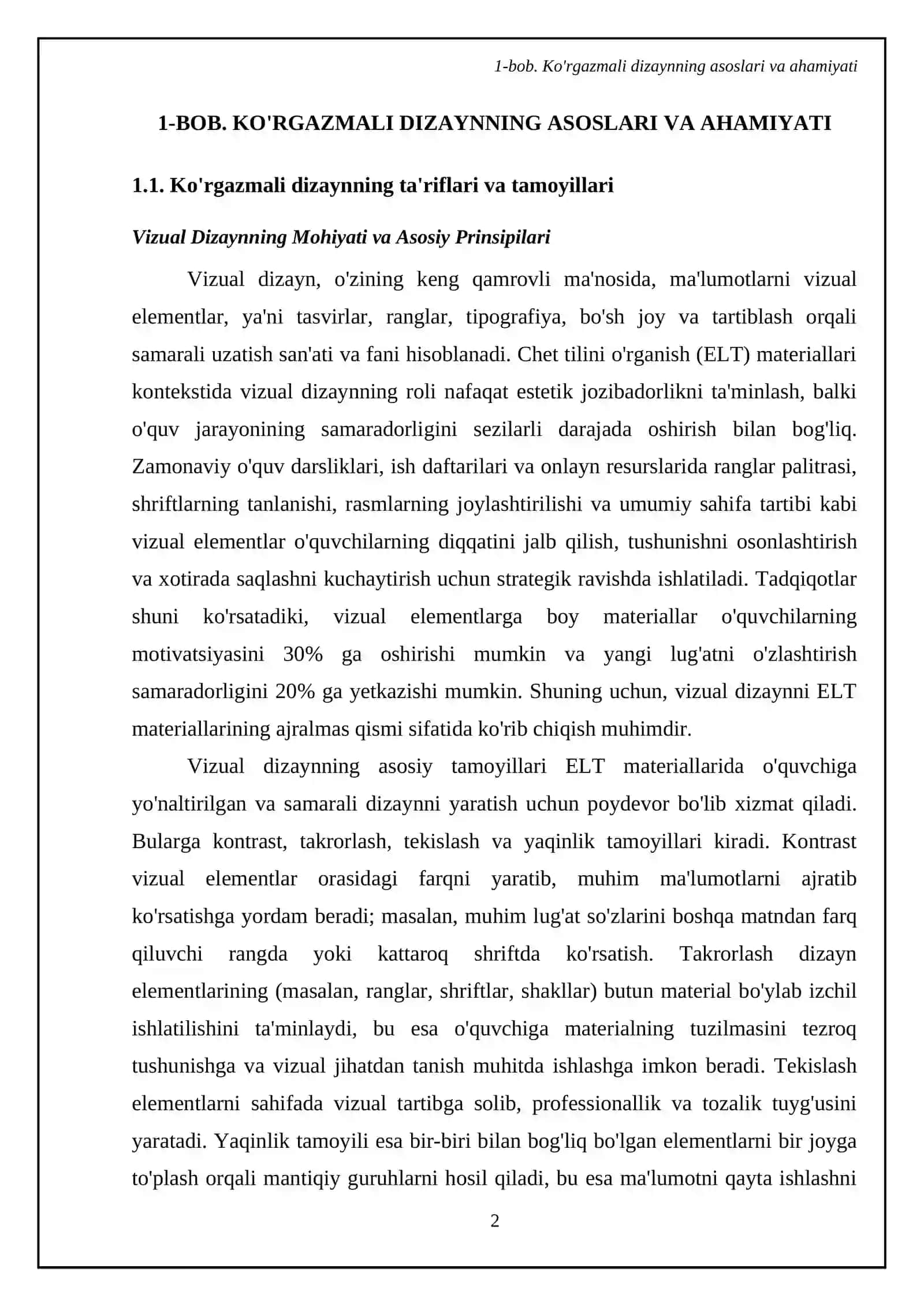 Ko'rgazmali Dizaynning O'qitishdagi O'rnining O'rganish Samaradorligi 4