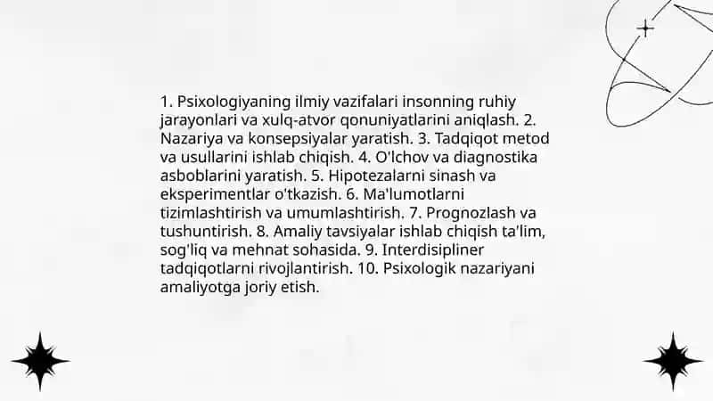 Psixologiya fanining maqsad va vazifalari 4