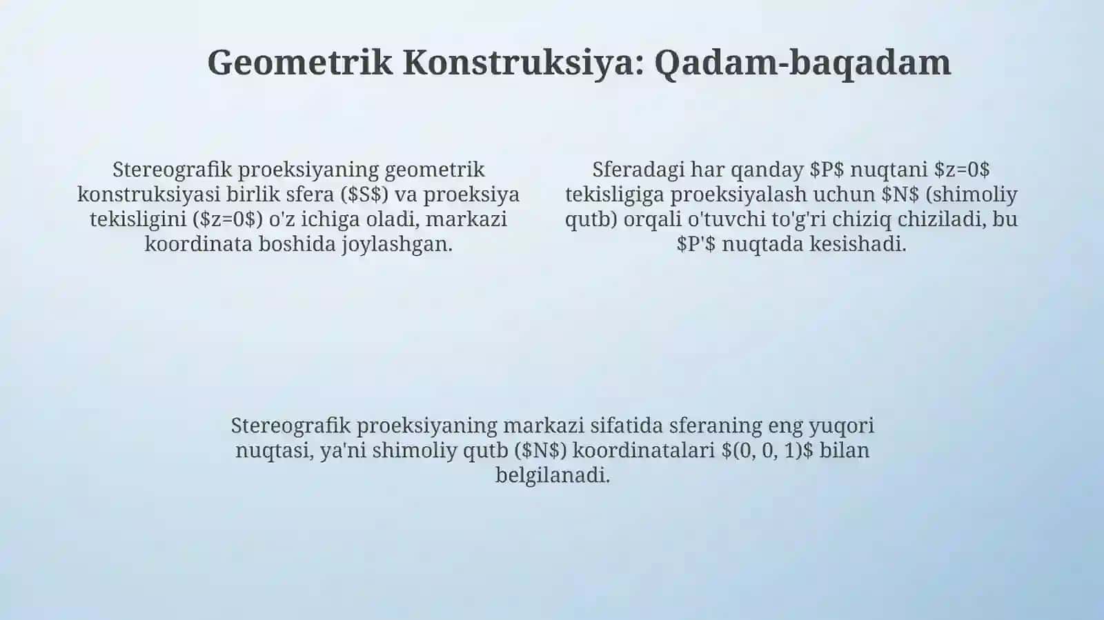 Stereografik proeksiya 4