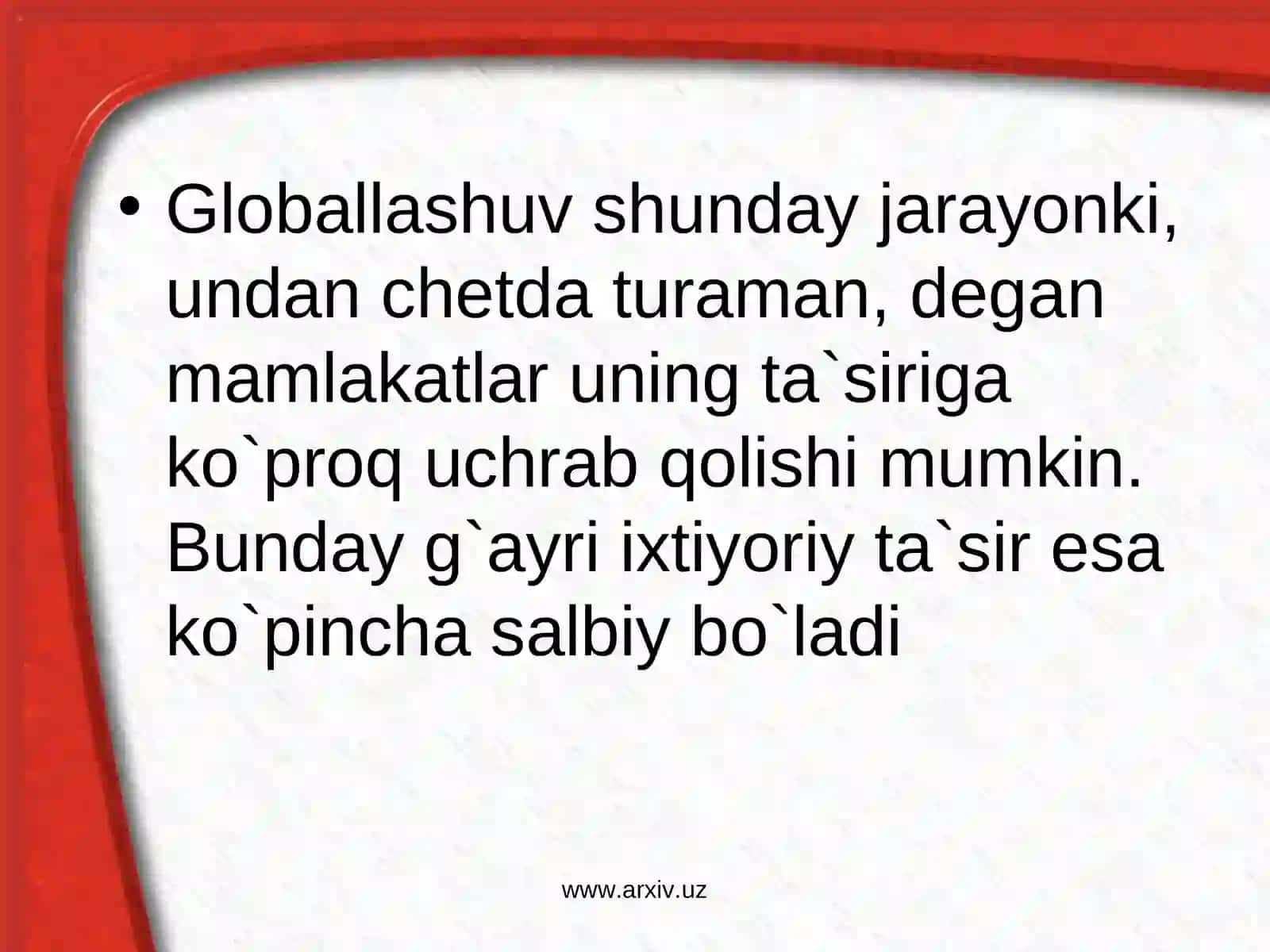 Globallashuv va uning ta'siri 4
