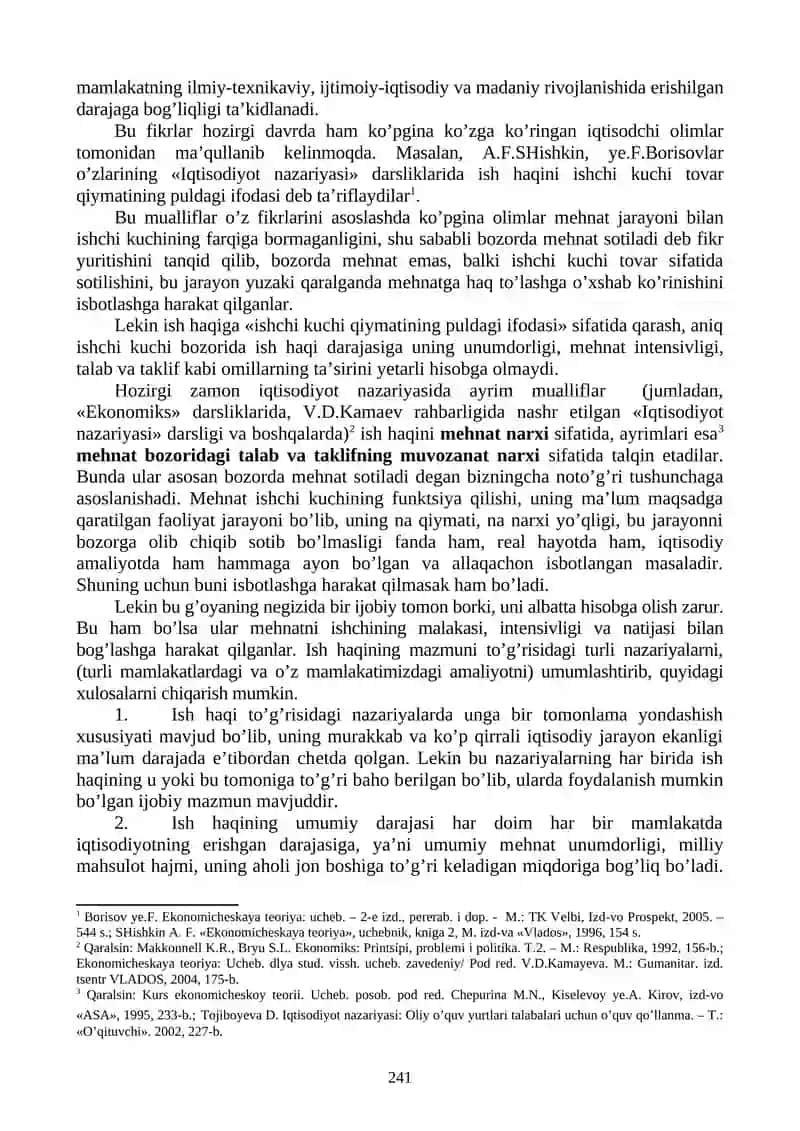 Yaratilgan mahsulot va daromadlarning taqsimlanish tamoyillari 4