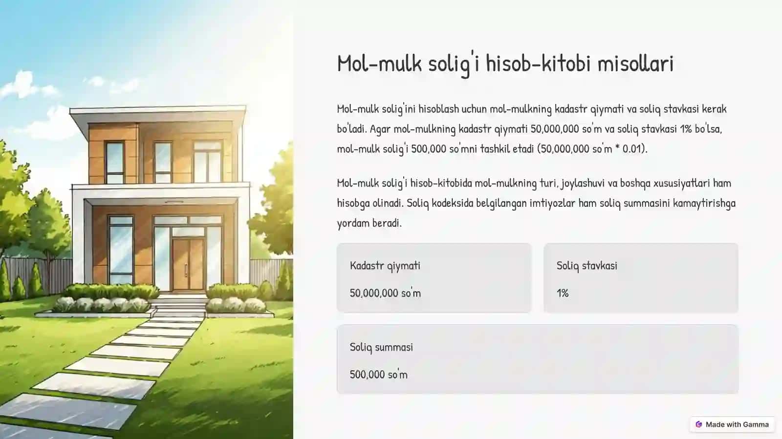 Undiriladigan mol-mulk va yer soliqlari 4