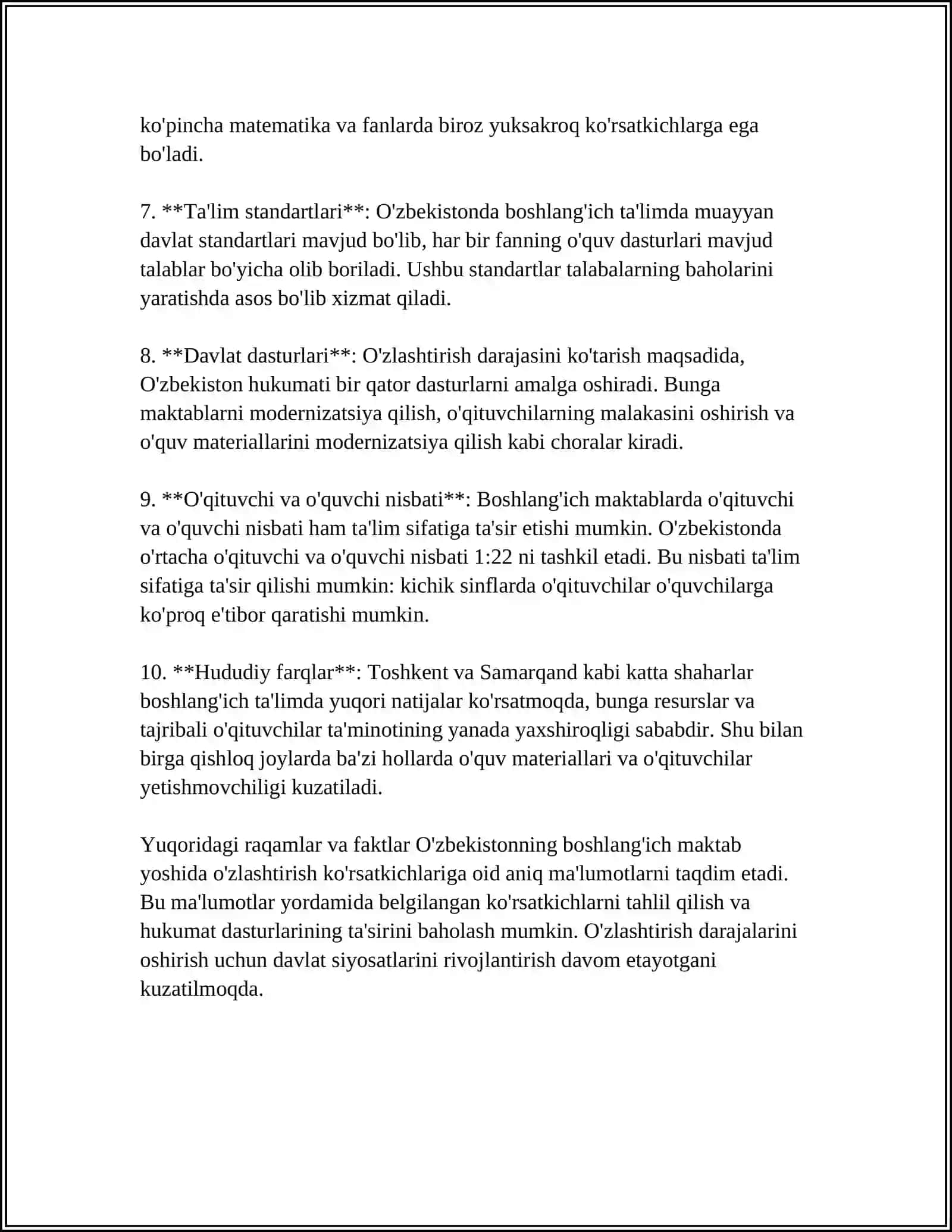 TURLI YOSH DAVRLARIDA OʻZLASHTIRISH KOʻRSATKICHLARI 4