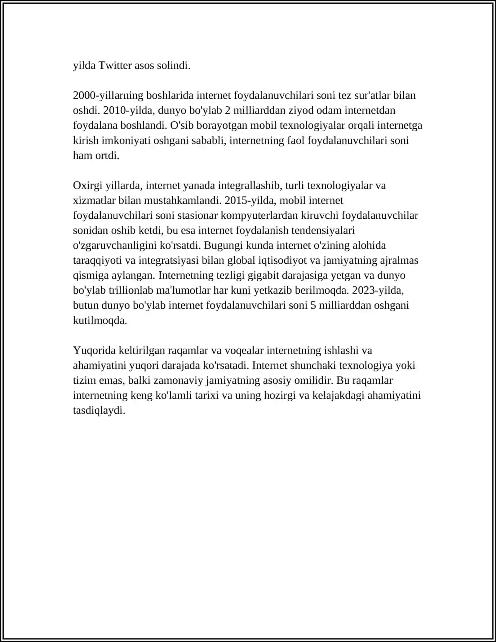 REFERAT Mavzu: INTERNET 4