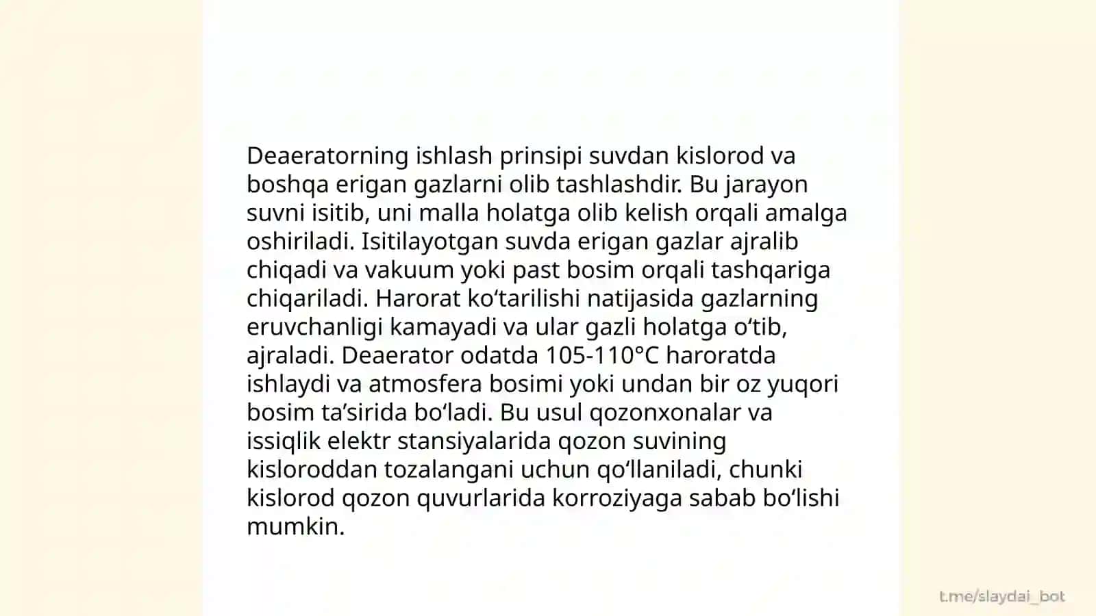 Daeratorlar va ularning elektr stansiya issiqlik chizmalarida ulanishi 4
