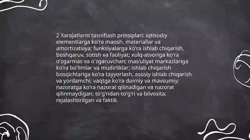 Ishlab chiqarish xarajatlarining mazmuni va turlari 4