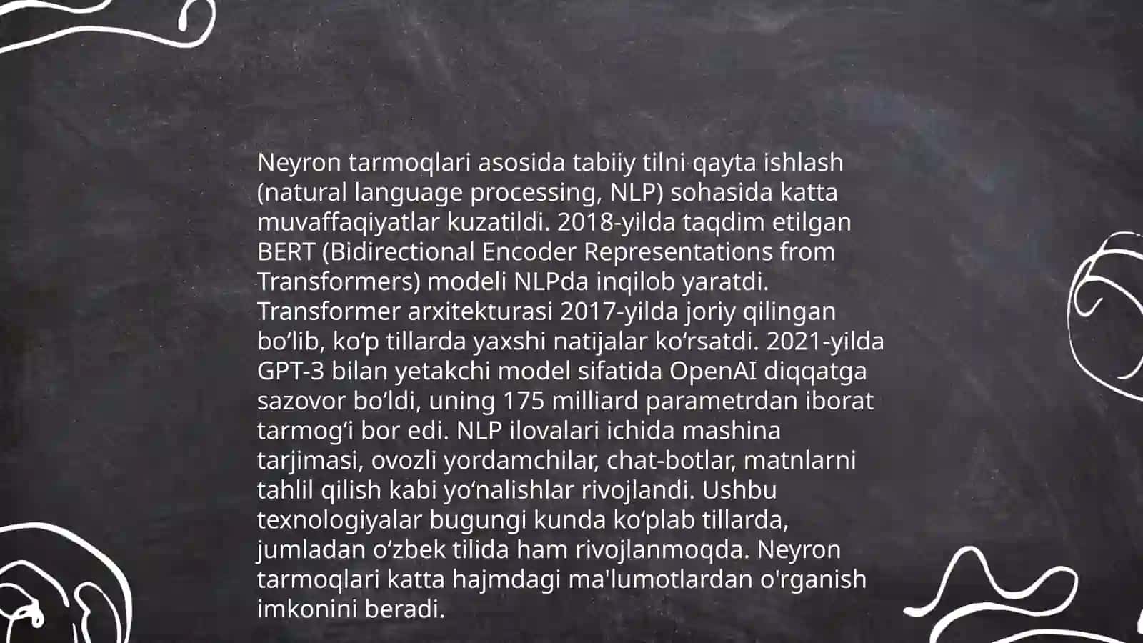 Neyron tarmoqlari yordamida yechiladigan masalalar 4