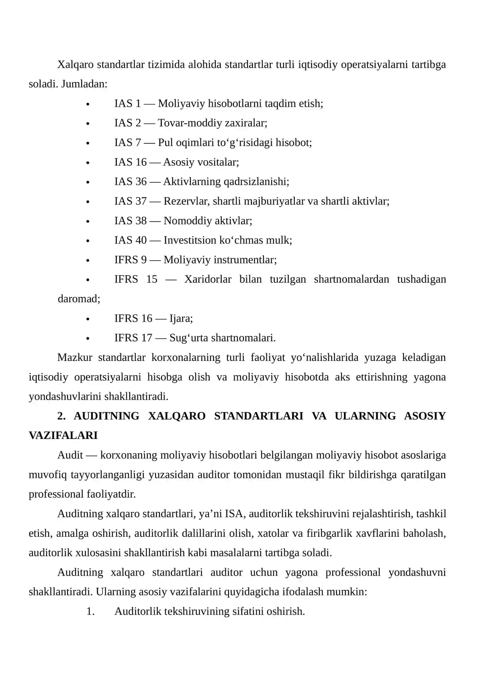 MOLIYAVIY HISOBOT VA AUDITNING XALQARO STANDARTLARI O‘ZARO ALOQADORLIGI VA BOG‘LIQLIGI 4