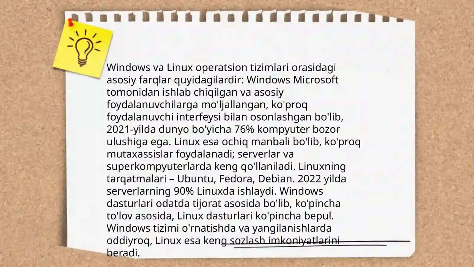 Zamonaviy operatsion tizimlarning qiyosiy taxlili 4