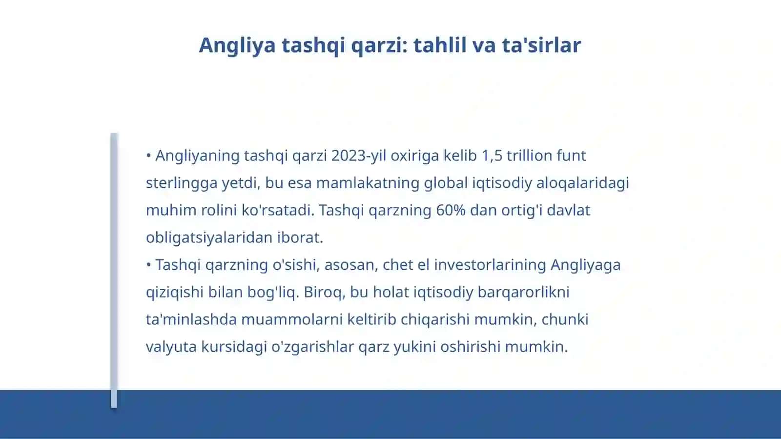 Angliya davlati yaimi ichki qarzi tashqi qarzi aholisi soni iqtisodi haqida maʼlumot 4